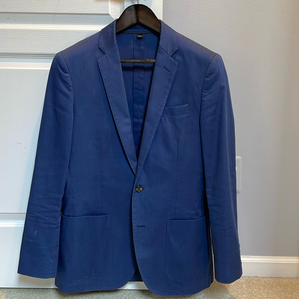 J Crew Ludlow blue navy cotton blazer - men’s - 36R - slim fit
